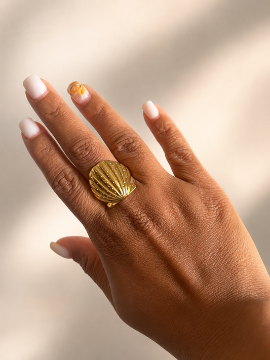BAGUE COQUILLAGE DORÉ